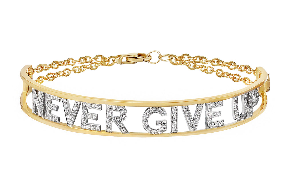 Only You Personalized Iconic White Gold Bracelet - Spallanzani Jewelry 