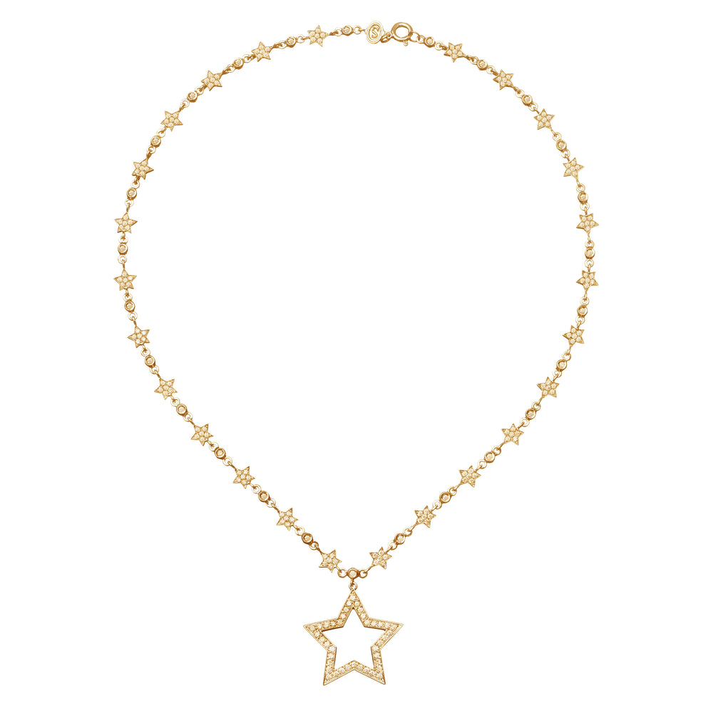 Stella  Drop Chain  Necklace - Spallanzani Jewelry 