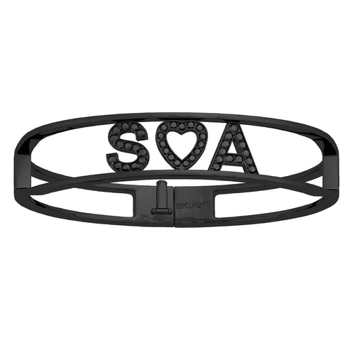 Only You Personalized Iconic Black Gold Bracelet