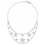 Stella on the moon full diamonds Necklace - Spallanzani Jewelry 