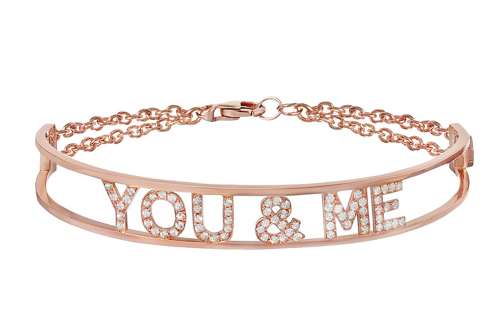 Only You Personalized Iconic Rose Gold Bracelet - Spallanzani Jewelry 