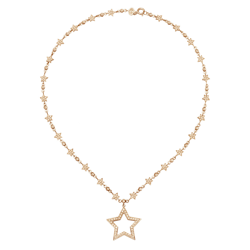 Stella  Drop Chain  Necklace - Spallanzani Jewelry 